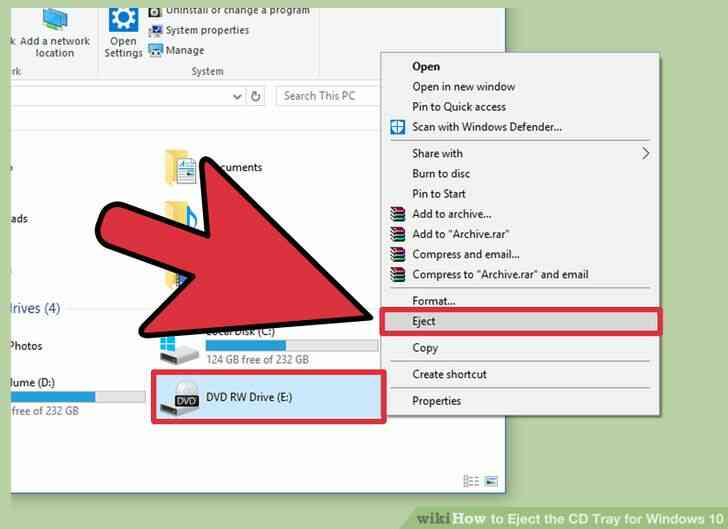 Image intitulée Éjecter le Tiroir du CD de Windows 10 à l